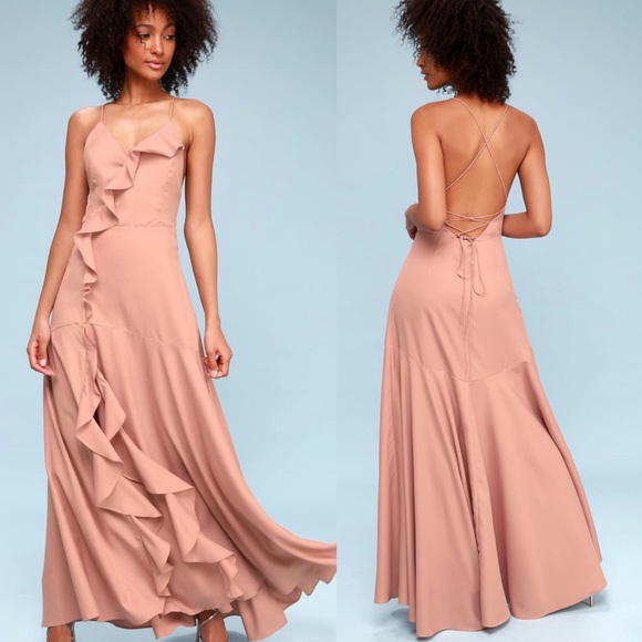 Lulus Dresses & Skirts - Lulu’s Selmah Blush Maxi Dress NWT